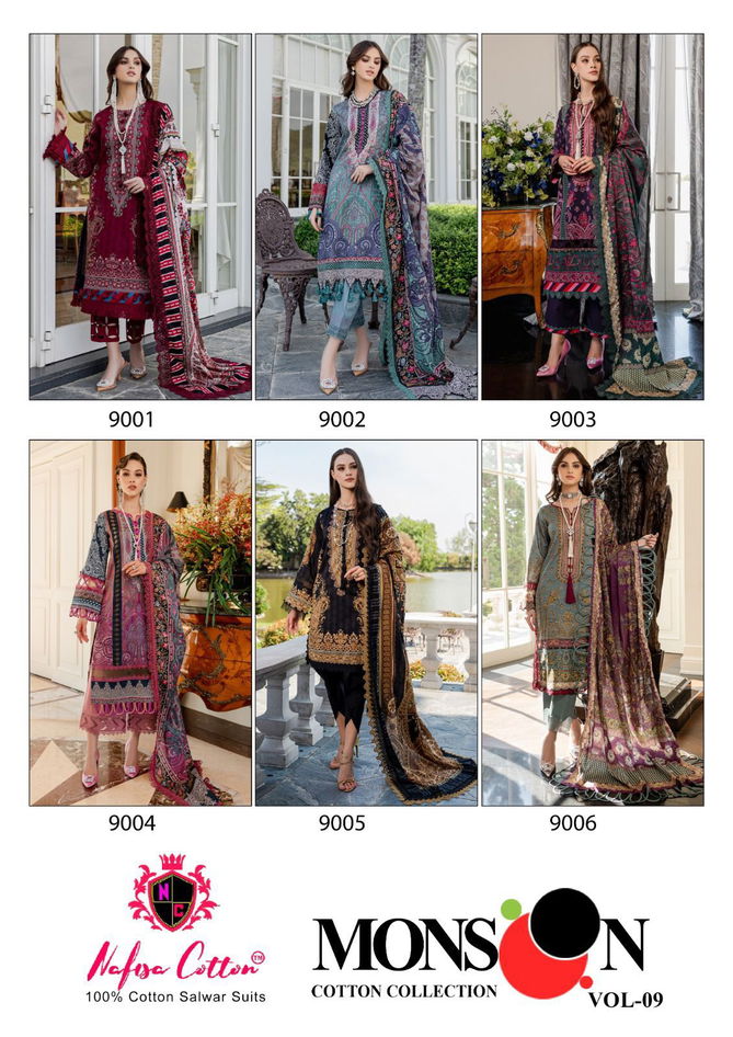 Monsoon Vol 9 By Nafisa Karachi Cotton Dress Material Catalog